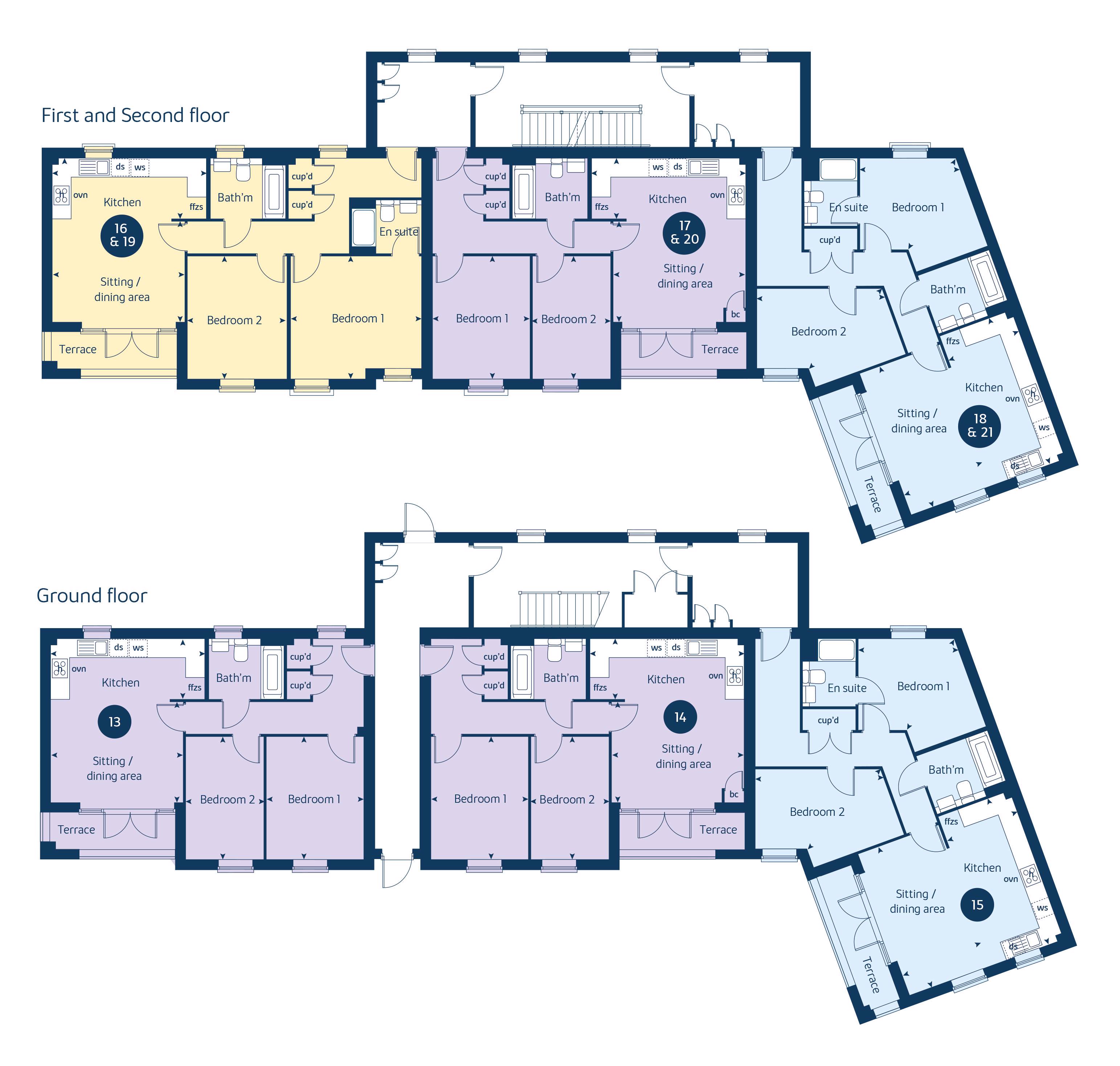 Apartament floor floorplan of The Glebe Crescent at Bovis Homes at Glebe Meadows
